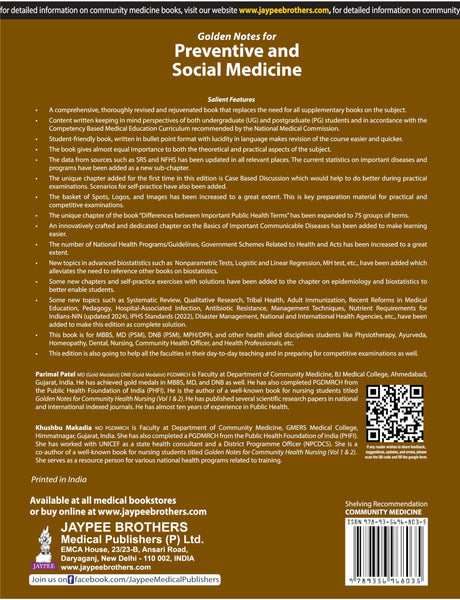 GOLDEN NOTES FOR PREVENTIVE AND SOCIAL MEDICINE - Retail Maharaj