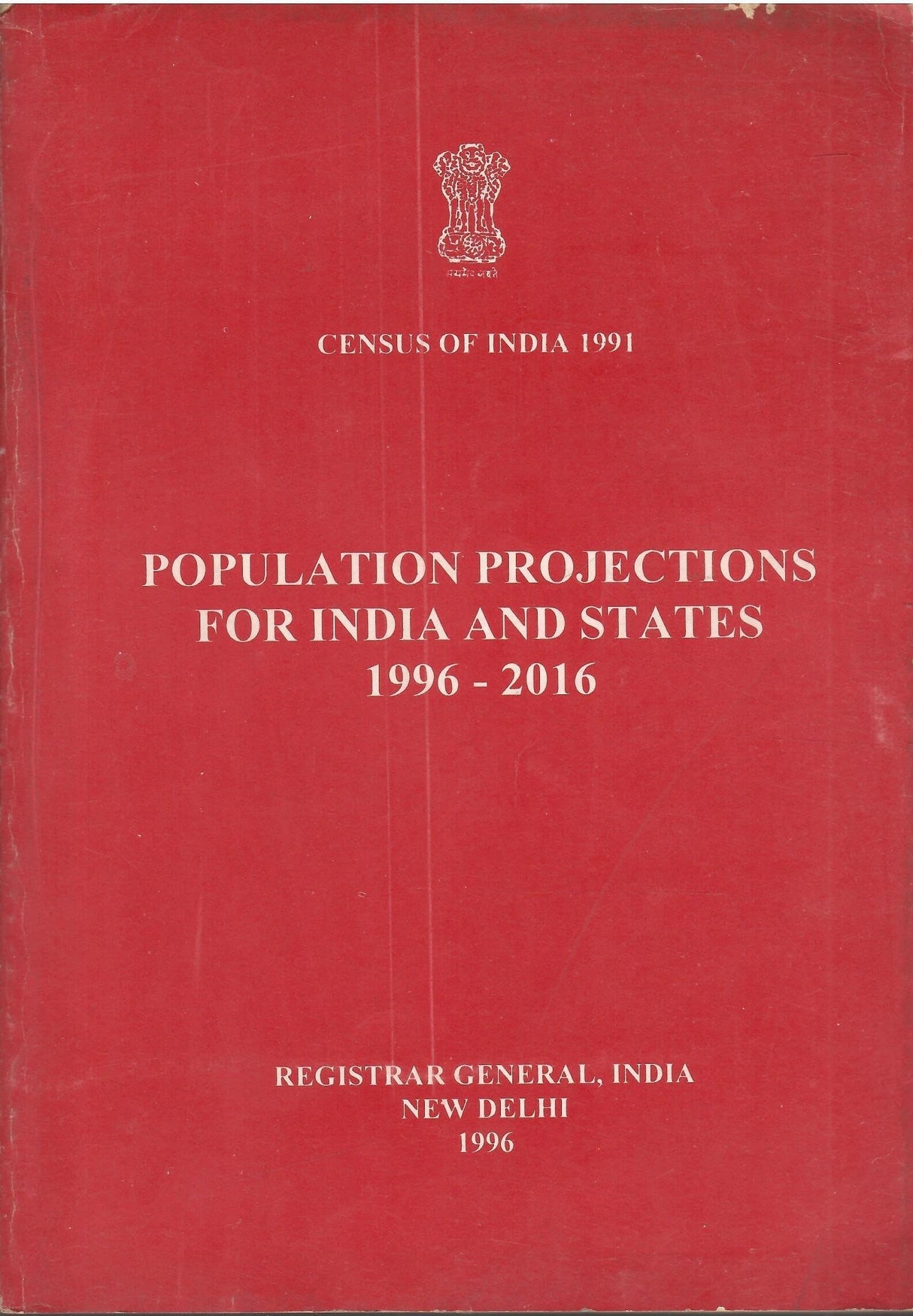 Population Projections For India And States 1996 - 2016