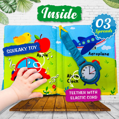 My First Words Cloth Book for Early Learning and Interactive Education For Kids - Retail Maharaj