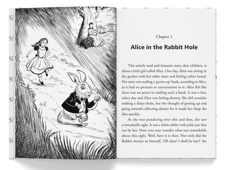 Alice in Wonderland: Illustrated Abridged Children Classics English Novel With Review Questions (Hardback) - Retail Maharaj