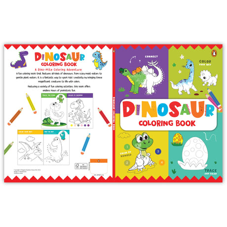 Dinosaur Coloring Book: Fun Dinosaur Coloring Activity Book for Kids | Includes Number Coloring, Dot-to-Dot, Tracing & Copy-Color Activities | Perfect ... I Ages 3+ [Penguin Early Learning Series] - Retail Maharaj