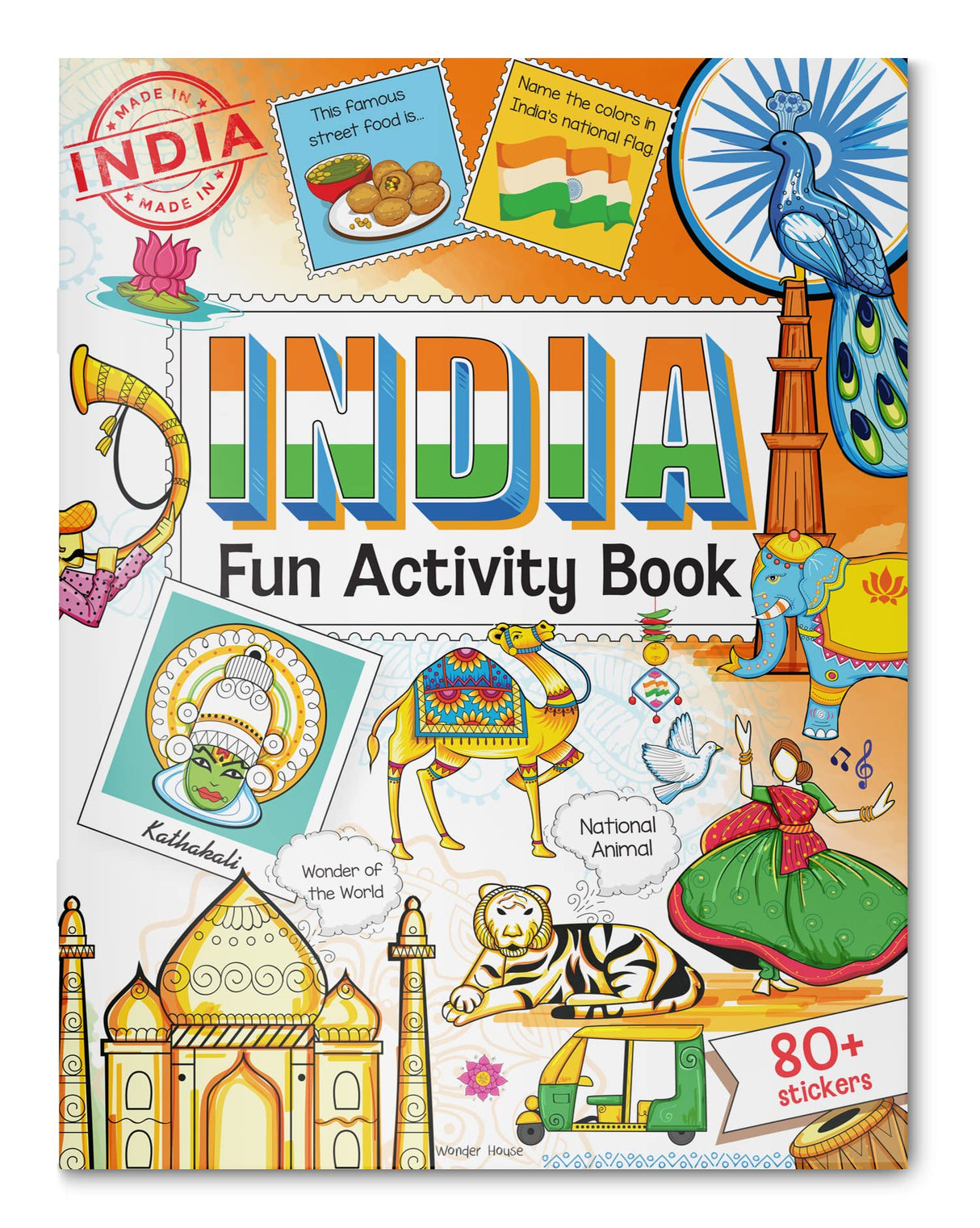 India: Fun Activity Book for Children | Explore Culture, Monuments, Festivals & Maps | Ages 5–10 | 3+ Hours of Interactive Learning and Discovery - Retail Maharaj