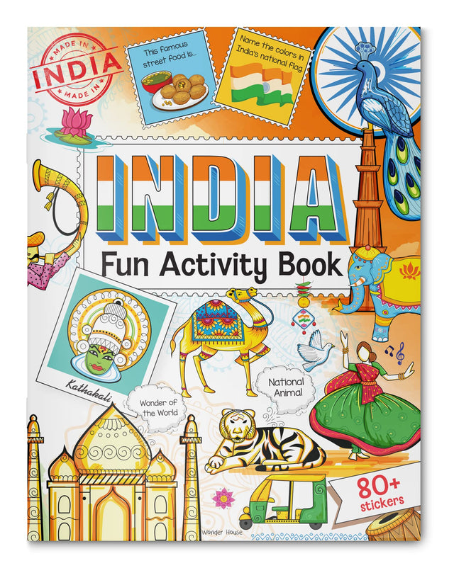 India: Fun Activity Book for Children | Explore Culture, Monuments, Festivals & Maps | Ages 5–10 | 3+ Hours of Interactive Learning and Discovery - Retail Maharaj