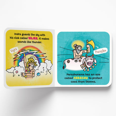 Astra Shastra: Weapons of the Hindu Gods | Full-coloured, Illustrated Board Books on Hindu Mythology | Weapons of Indian Gods and Goddesses for Kids | Age 3+ - Retail Maharaj
