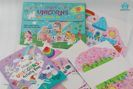 Booktopus Build It Activity Kit - Magical Unicorns 3D Model Making Kit with Book - DIY Craft Kit for Kids 3-6+ Years - Learning Through Play (Build It Kit) - Retail Maharaj