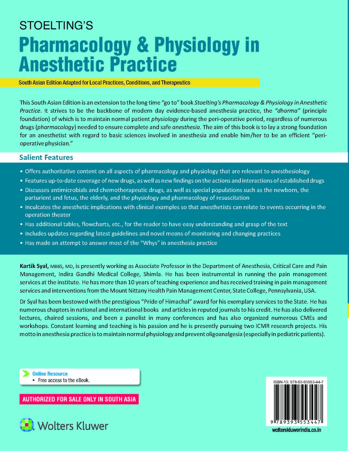 Stoelting’s Pharmacology and Physiology in Anesthetic Practice, South Asian ed - Retail Maharaj