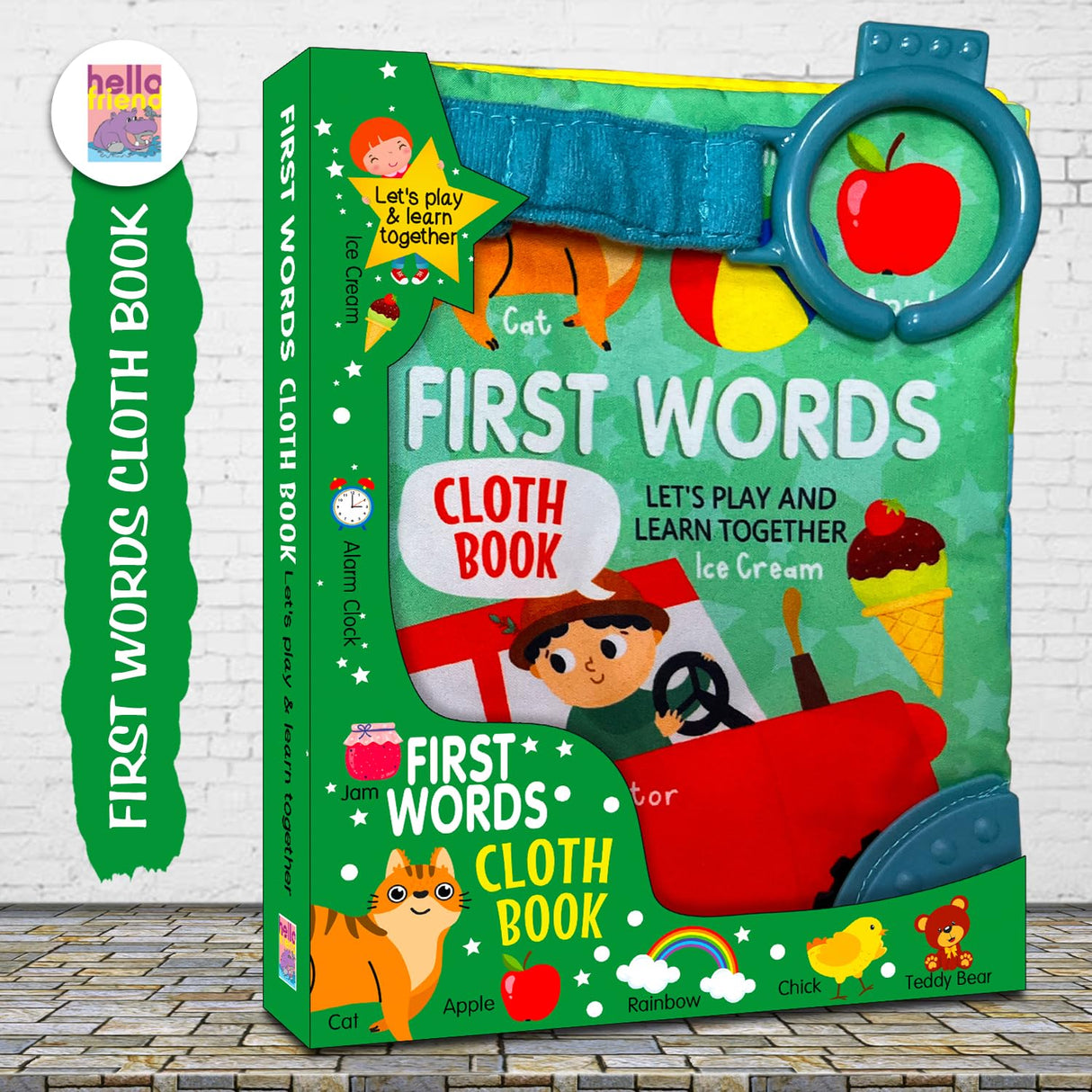 My First Words Cloth Book for Early Learning and Interactive Education For Kids - Retail Maharaj