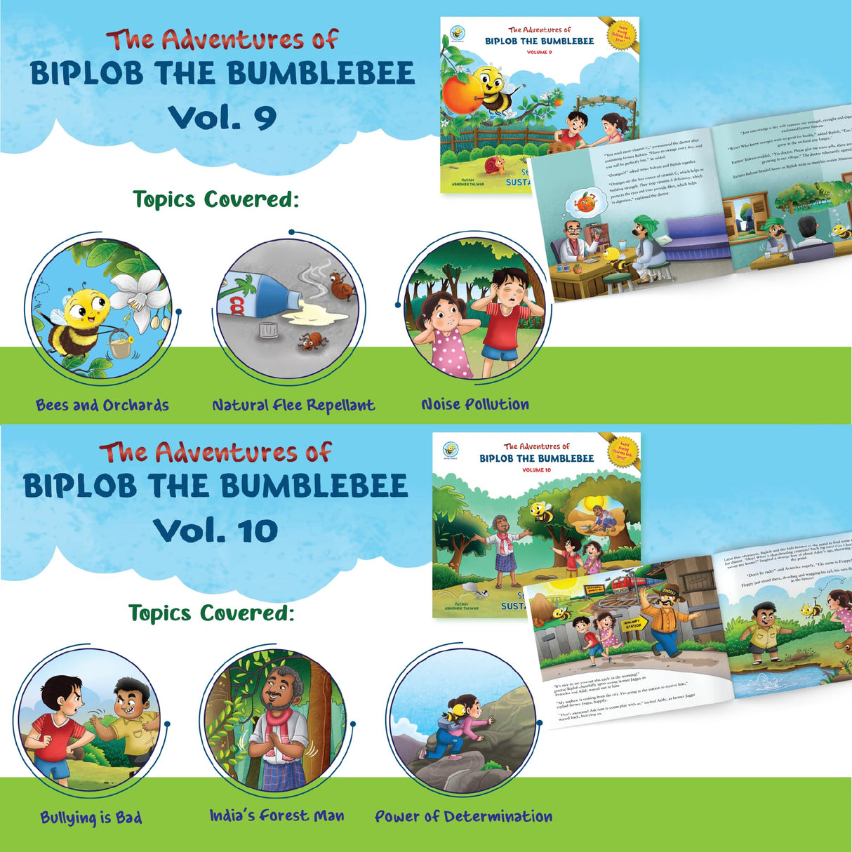 Biplob the Bumblebee The Adventures of Biplob the Bumblebee Series - Volume 6 to 10 (Combo of 5 Books) | Story Books For Kids 3 to 9 Yrs | Kids Story Books | Children Story Books | Bedtime Story Books - Retail Maharaj