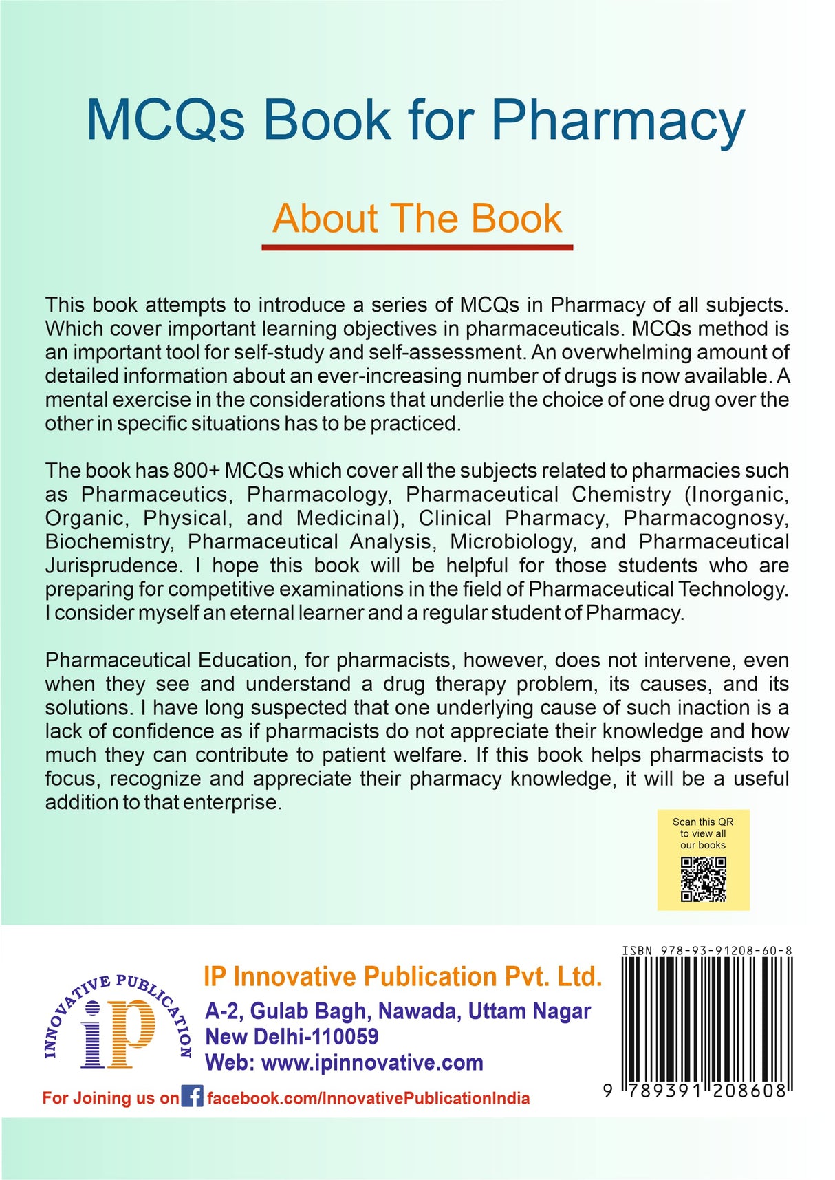 MCQs Book for Pharmacy - Retail Maharaj