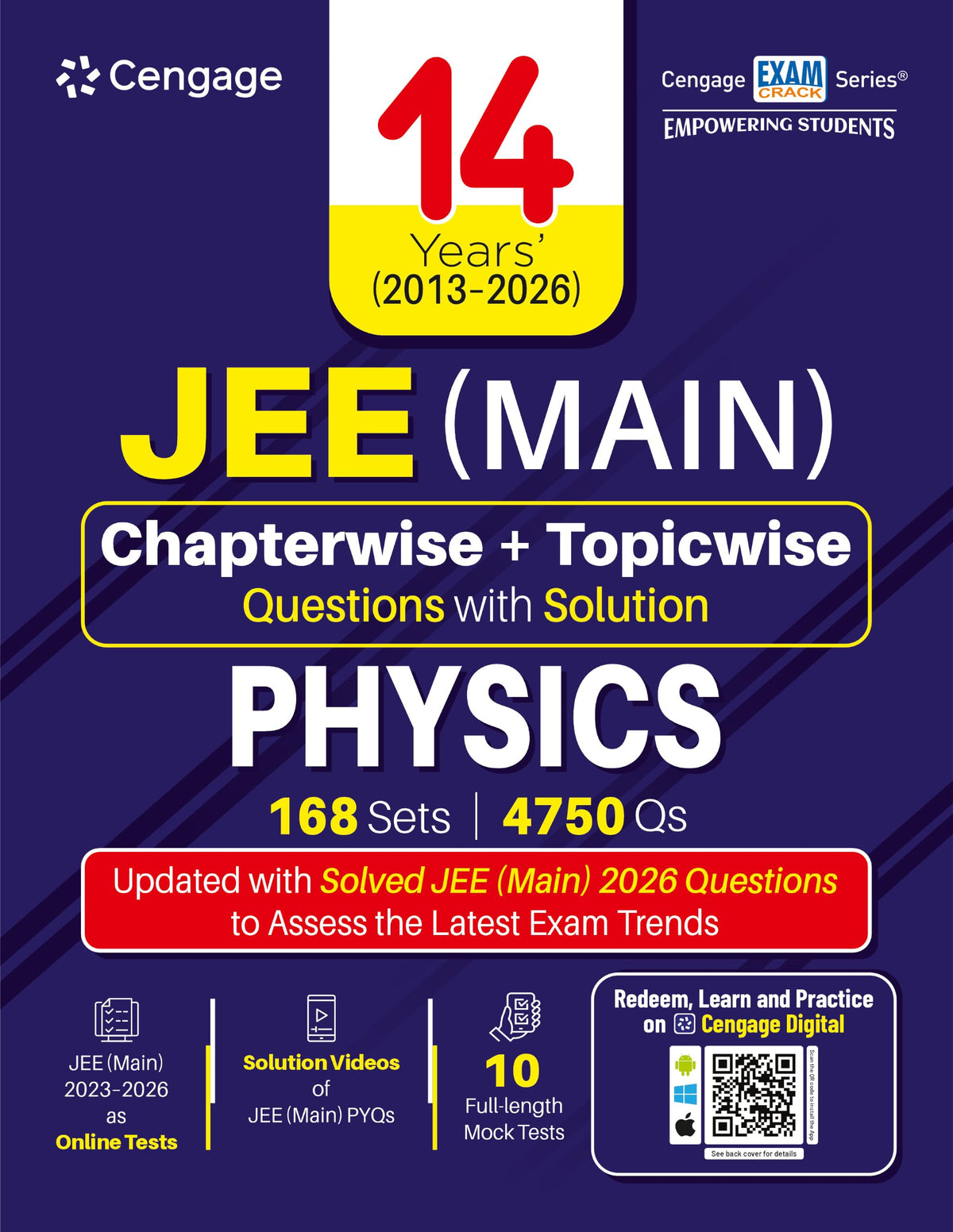 Cengage 14 Years (2013 - 2026) JEE Main Chapterwise + Topicwise Questions with Solutions: Physics