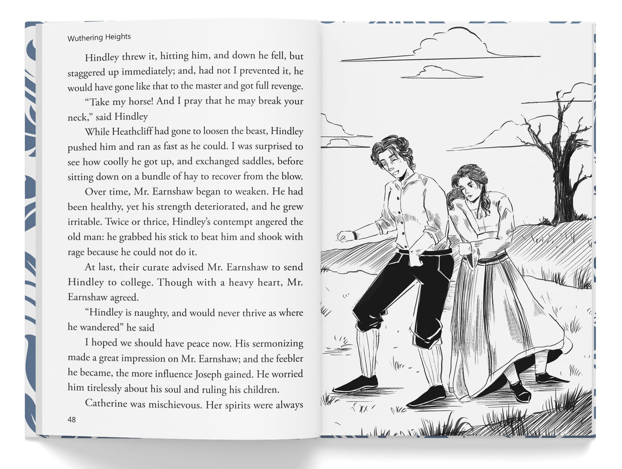 Wuthering Heights: Illustrated Abridged Children Classic English Novel with Review Questions (Hardback) - Retail Maharaj