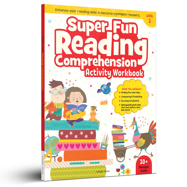 Super Fun Reading Comprehension Workbook: Level 2 | Activity Book for Kids | Ages 7–9 | Strengthen Reading & Thinking Skills with Engaging Passages - Retail Maharaj