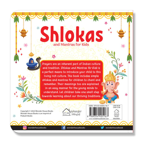Shlokas and Mantras for Kids – Illustrated Padded Board Book: Simple Sanskrit Shlokas with English & Hindi Translations | First Spiritual Book to Teach Indian Culture, Values & Devotional Practices | Book for Toddlers, Preschoolers & Early Readers | Ages - Retail Maharaj