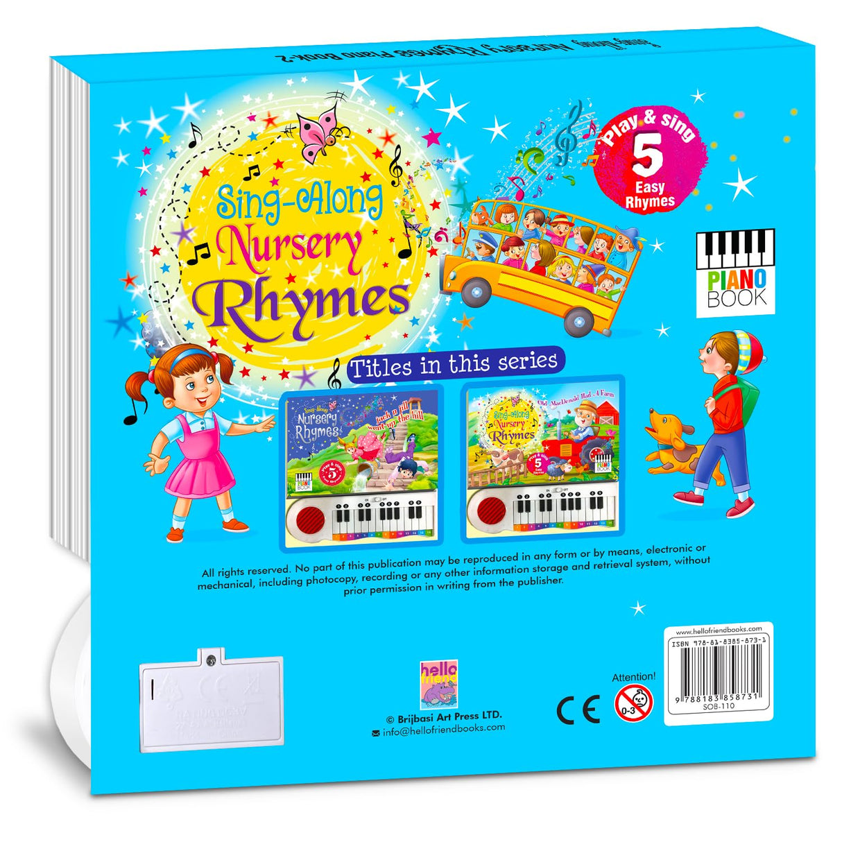 My First Piano Sound Book for Kids | Interactive Musical Learning Book | Phonics and Sing-Along Early Education Storybook - Retail Maharaj