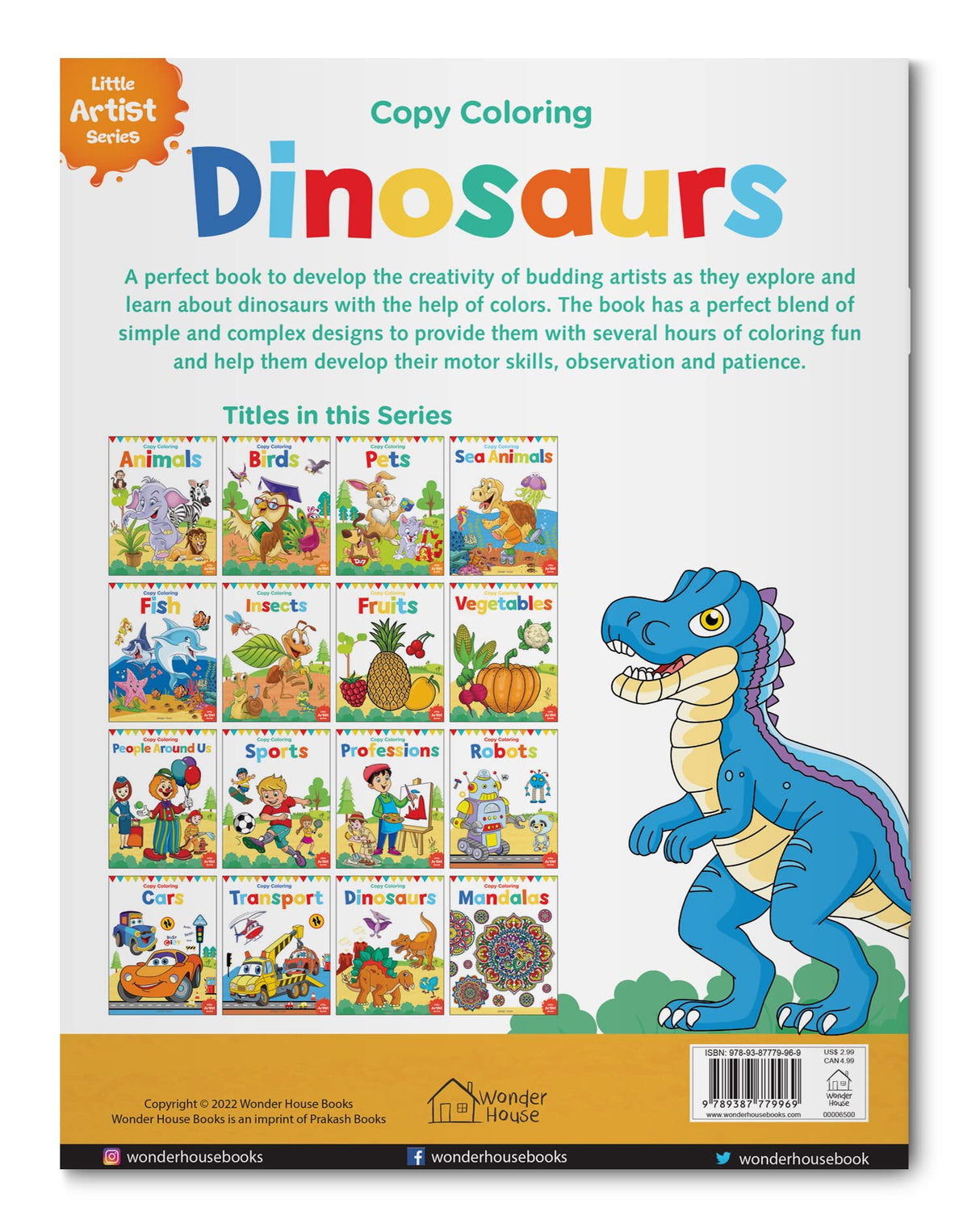 Little Artist Series Dinosaurs: Copy Colour Books - Retail Maharaj