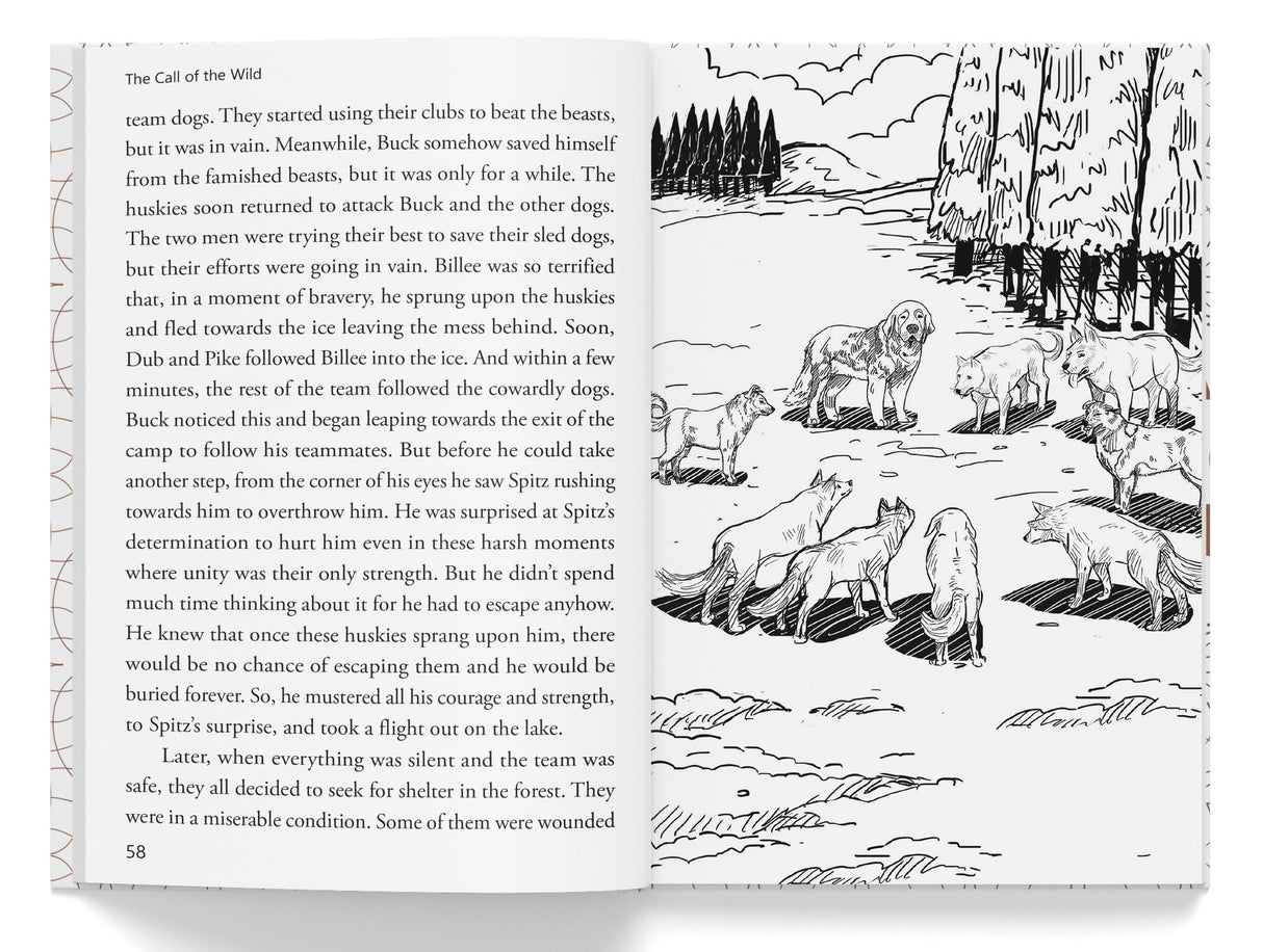 The Call of the Wild : Illustrated Abridged Children Classics English Novel with Review Questions - Retail Maharaj
