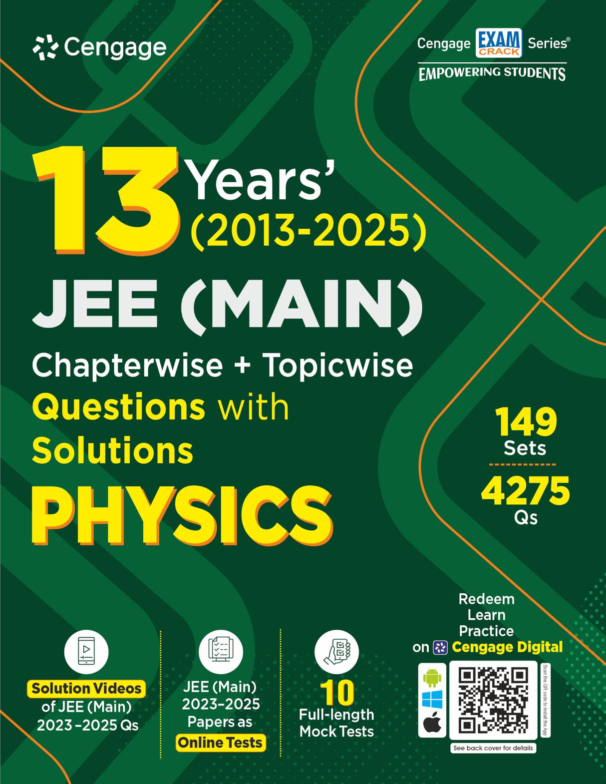 Cengage 13 Years (2013 - 2025) JEE Main Chapterwise + Topicwise Questions with Solutions: Physics - Retail Maharaj