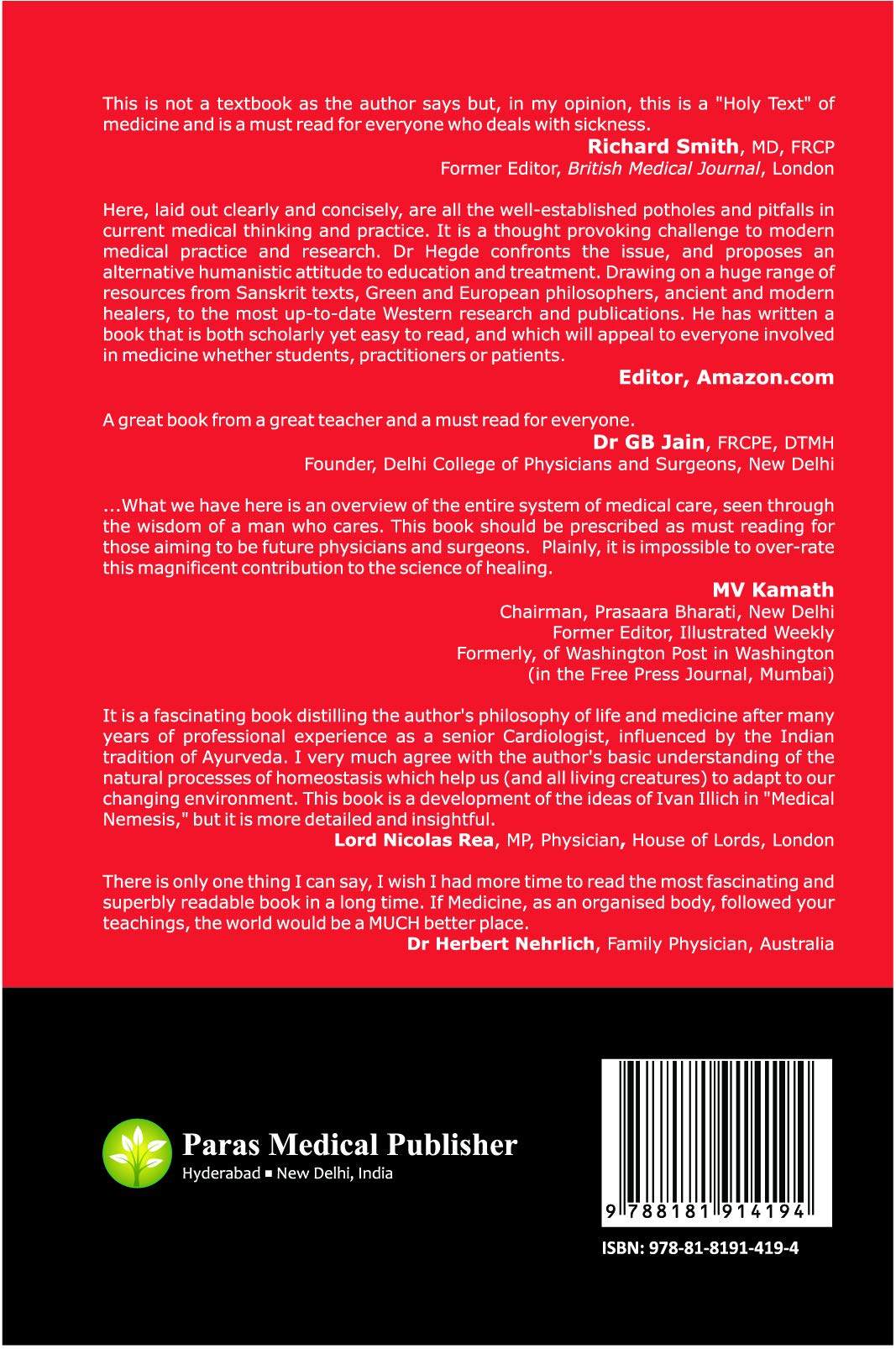 What Doctors Don't Get To Study In Medical School [board_book] B.M. Hegde [Jan 01, 2019]… - Retail Maharaj