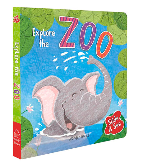Slide And See - Explore The Zoo : Sliding Novelty Board Book For Kids - Retail Maharaj