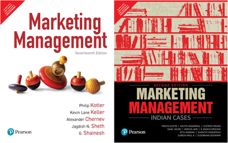 Pearson Combo Books – Marketing Management, (17th Edition) + Marketing Management: Indian Cases, 2nd Edition | Set of 2 Books | MBA & Business Enthusiast | - Pearson - Retail Maharaj
