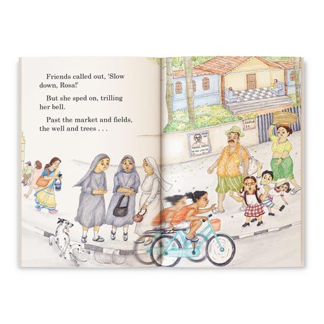 Rosa in A Rush (Hook Books): The Exciting Story of a Girl on a Quest on Her Cycle in Goa | Ages 5+ - Retail Maharaj