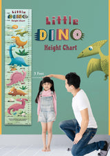 Little Dino Height Chart ( Kids' Height Chart | Height Measuring Scale Sticker | Height Chart Wall Sticker for Children | Nursery Decoration) - Retail Maharaj
