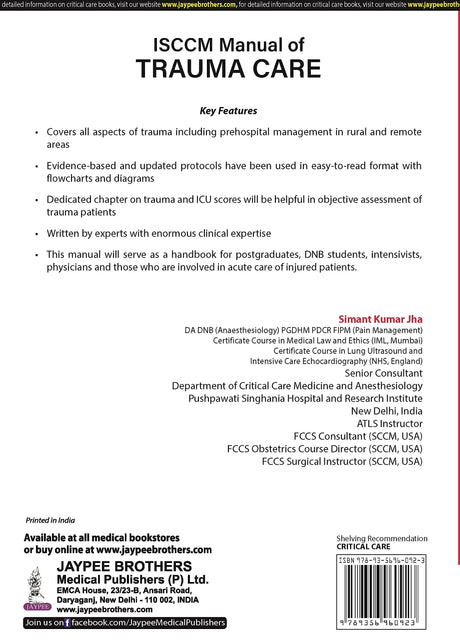 ISCCM MANUAL OF TRAUMA CARE - Retail Maharaj