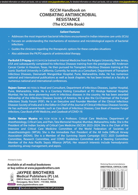 ISCCM HANDBOOK ON COMBATING ANTIMICROBIAL RESISTANCE (THE ICCARE BOOK) - Retail Maharaj