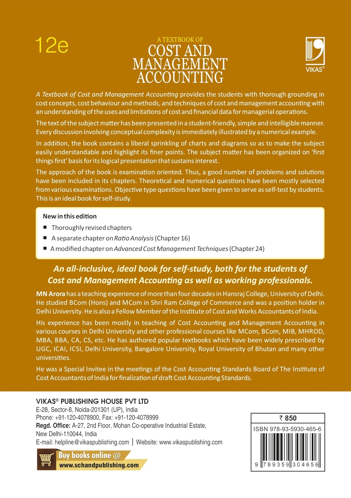 A Textbook of Cost and Management Accounting (12/e) - Retail Maharaj