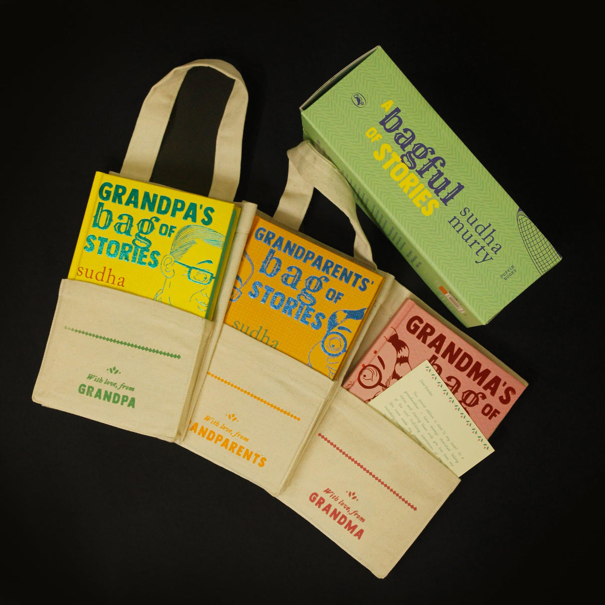 A Bagful of Stories: A Gift Edition Boxset of Grandma’s, Grandpa’s and Grandparents’ Bag of Stories by Sudha Murty - Retail Maharaj