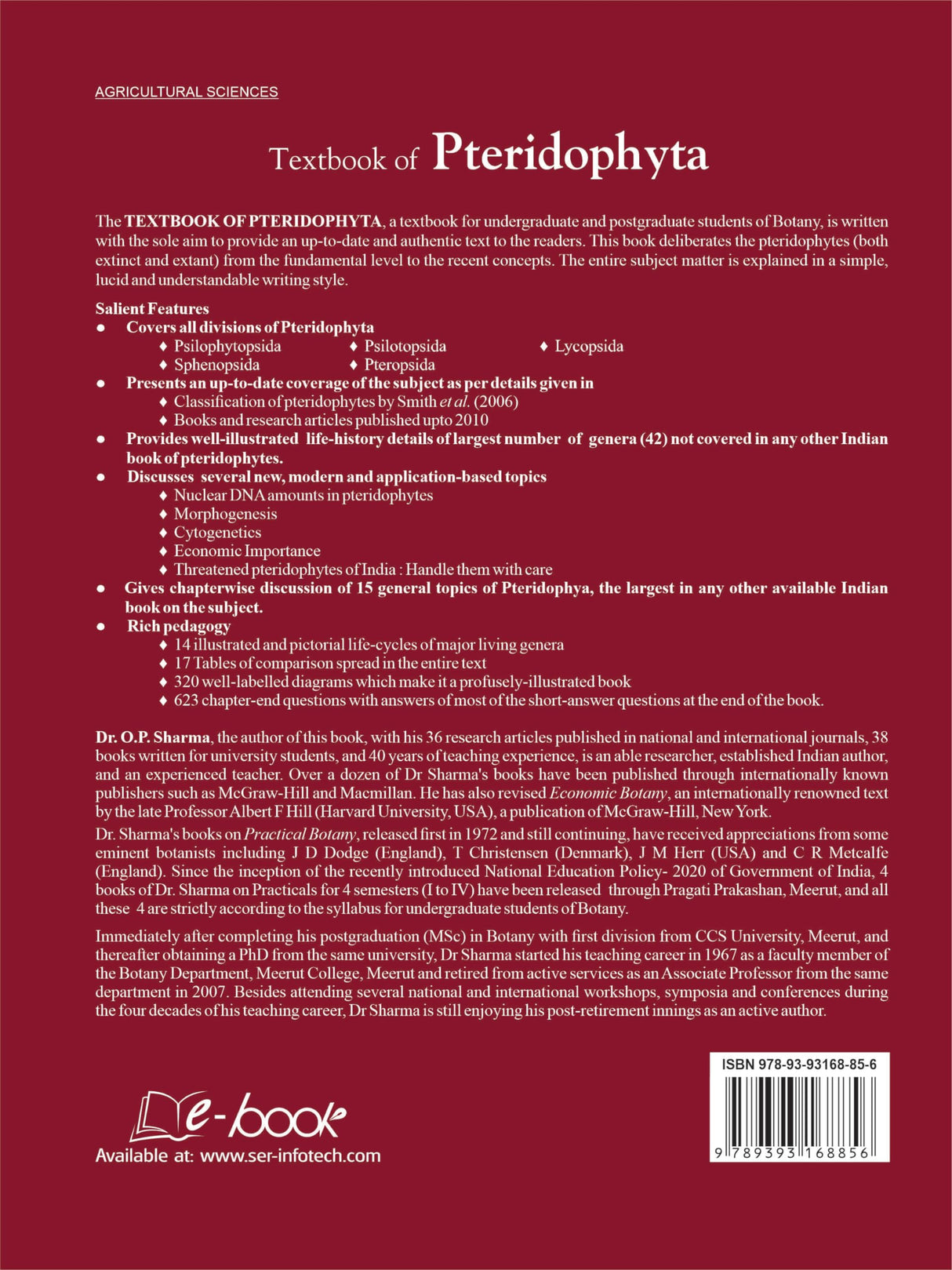 Textbook of Pteridophyta - Retail Maharaj