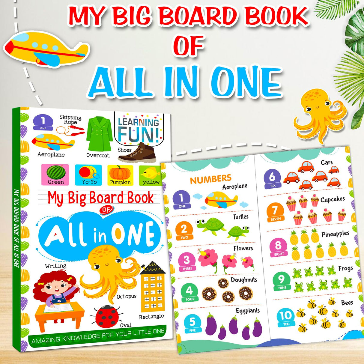 Hello Friend Books My Big Board Book of All in One : Simple and Vibrant Illustrations to Increase the Knowledge of Your Little One - Retail Maharaj