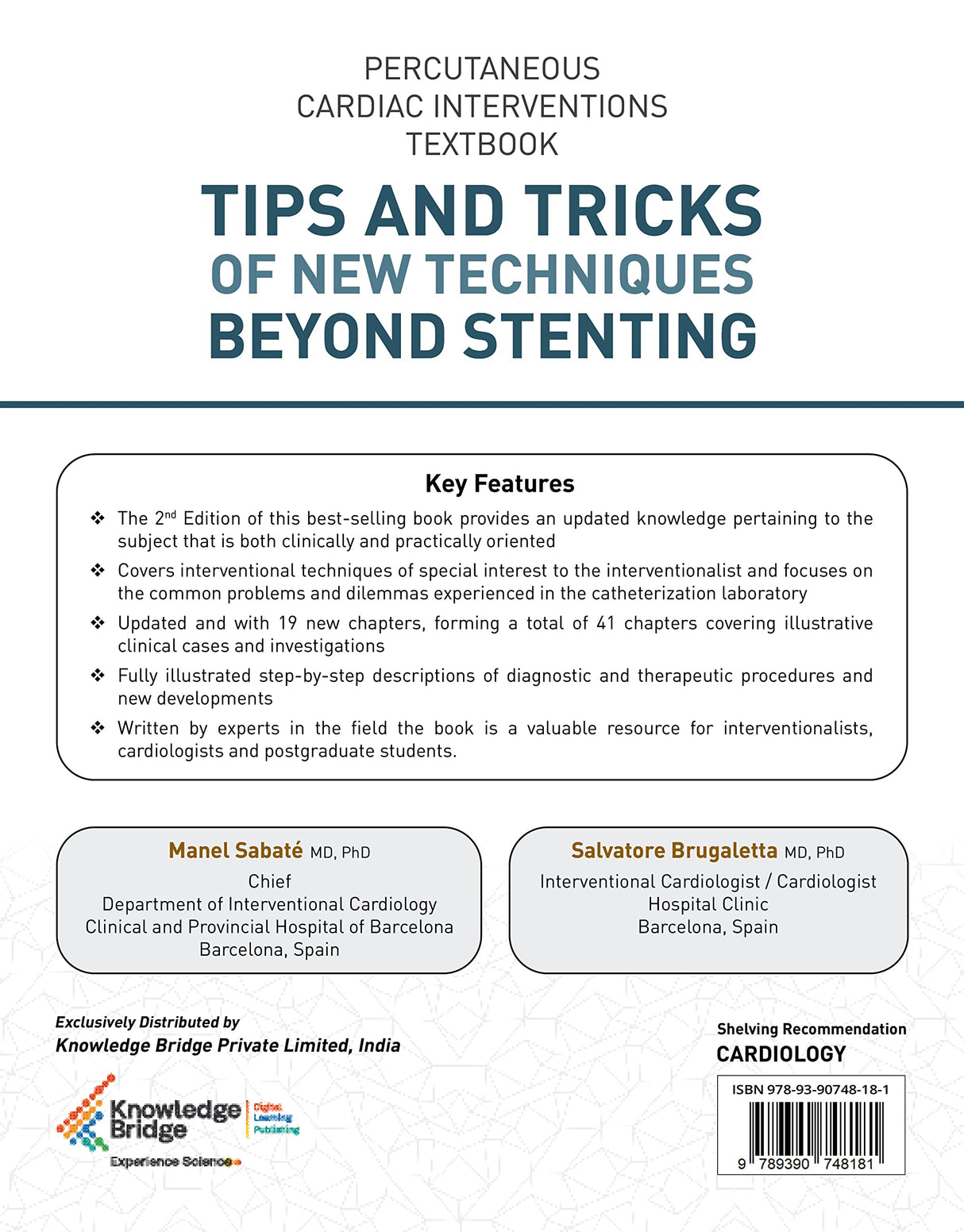 Percutaneous Cardiac Intervention Textbook- Tips and Tricks of New Techniques Beyond Stenting - Retail Maharaj