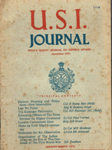 U.S.I. Journal - India's Oldest Journal On Defence Affairs - January 1972 To December 1972 ( Set Of 4 Issues )