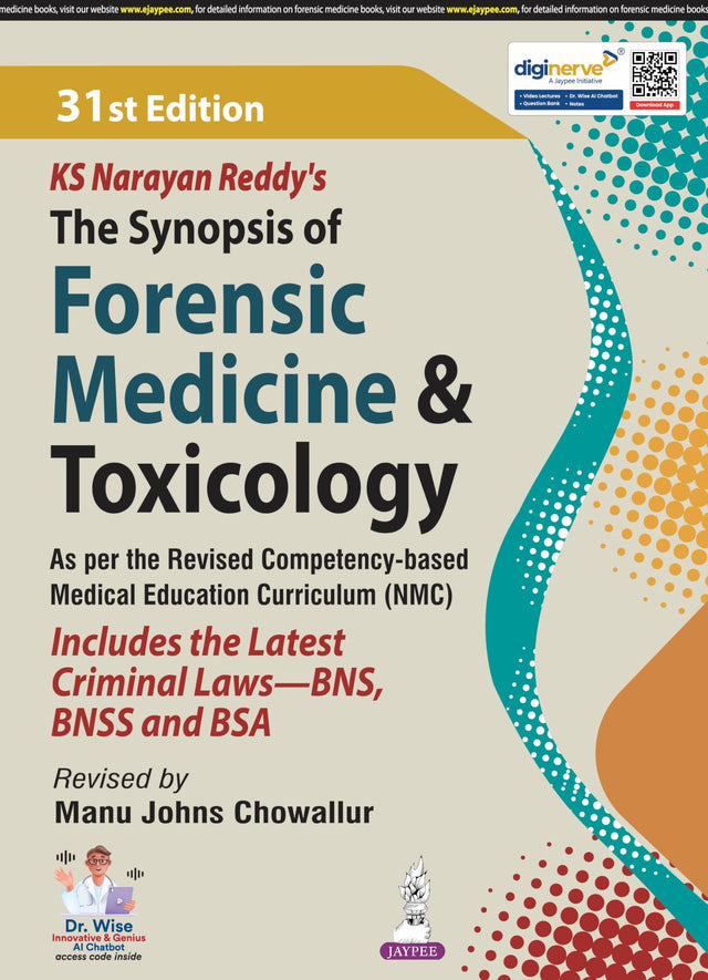 KS NARAYAN REDDY'S THE SYNOPSIS OF FORENSIC MEDICINE & TOXICOLOGY - Retail Maharaj
