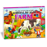 My First Amazing Pop up story Book Wonderful Day in the Farm with Bestime Fun and Colorful for Kids, Children and Toddlers - Ages 2+ Years - Retail Maharaj