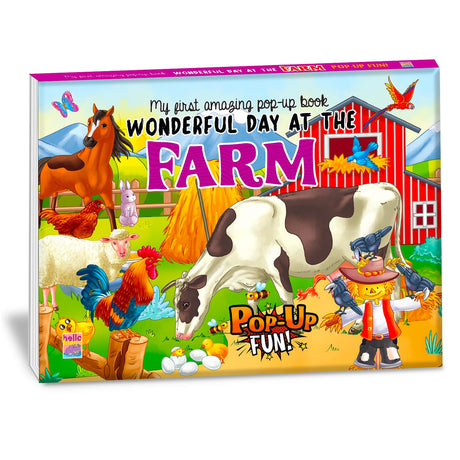 My First Amazing Pop up story Book Wonderful Day in the Farm with Bestime Fun and Colorful for Kids, Children and Toddlers - Ages 2+ Years - Retail Maharaj