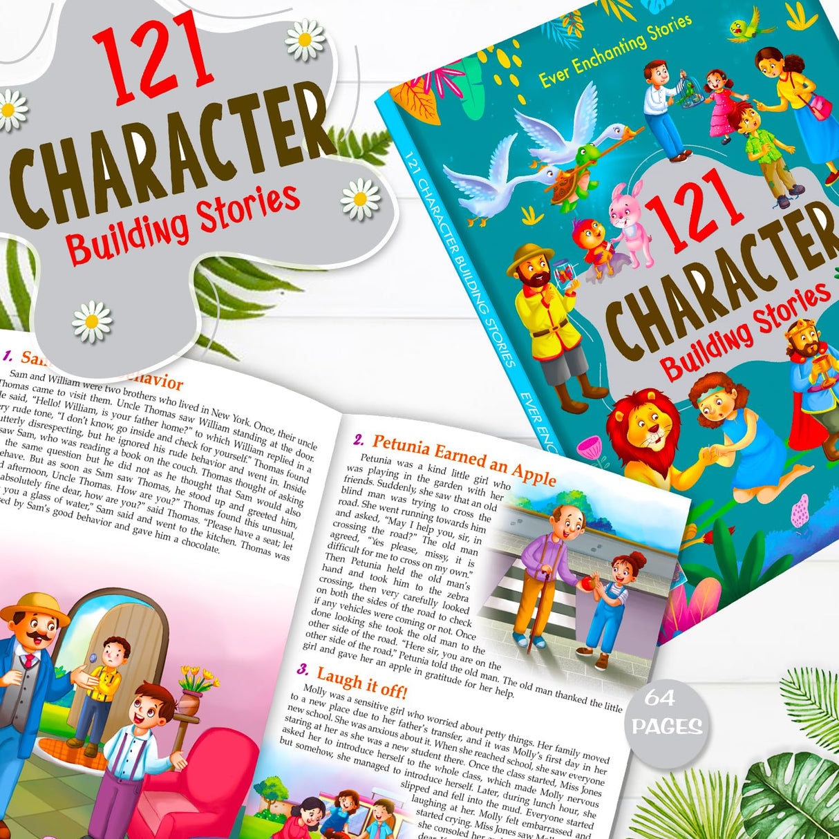 121 Character Building Stories - Illustrated Story Books for Kids and Childrens - Bedtime Moral Short Stories with Colourful Pictures in English | ... - Ages 3+ Years (121 Short Stories Book) - Retail Maharaj