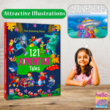 121 Adventure Tales - Illustrated Story Books for Kids and Childrens - Bedtime Traditional Short Stories with Colourful Pictures in English | Hello ... - Ages 3+ Years (121 Short Stories Book) - Retail Maharaj