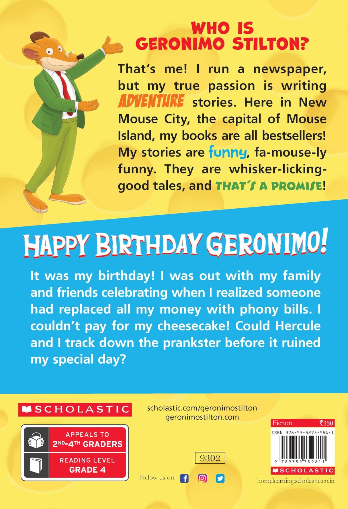 GERONIMO STILTON #74: HAPPY BIRTHDAY, GERONIMO! - Retail Maharaj