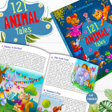 121 Animal Tales Stories - Illustrated Story Books for Kids and Childrens - Bedtime Short Stories with Colourful Pictures in English | Hello Friend Books - Ages 3+ Years (121 Short Stories Book) - Retail Maharaj
