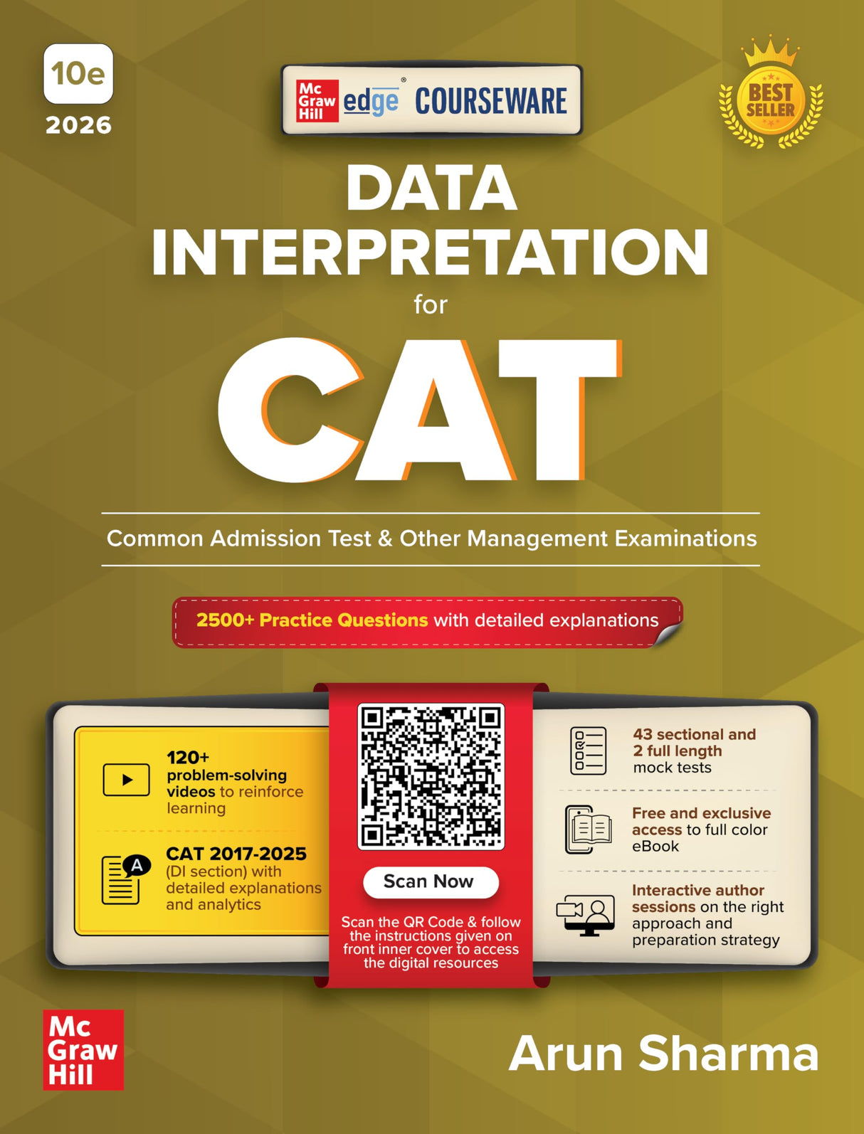 Courseware on Data Interpretation, 10e for CAT 2026 by Arun Sharma | 2500+ Practice Questions | Solved PYQs (2017-2025) | 120+ Problem Solving Videos | 43 DI Sectional & Mock Tests | MBA Preparation - Retail Maharaj