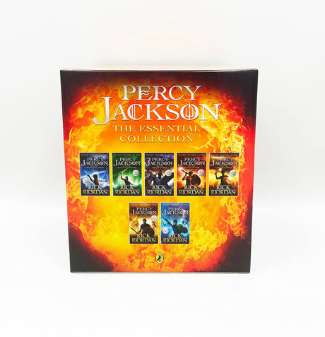 The Essential Percy Jackson Collection (7 Books Set) by Rick Riordan (Lightning Thief, Sea of Monsters, Titan's Curse, Battle of Labyrinth, Last Olympian, Greek Heroes, Greek Gods) - Retail Maharaj