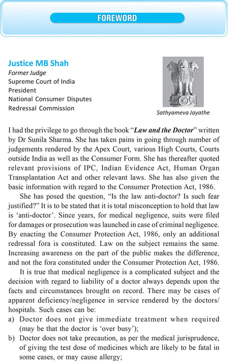 Law and the Doctor [paperback] Dr Sunila Sharma [Mar 24, 2023]… - Retail Maharaj