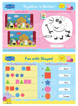 Peppa Pig - School Fun With Peppa & Friends : Fun Learning Set (With Wipe And Clean Mats, Coloring Sheets, Stickers, Appreciation Certificate, Crayon Set And Pen) - Retail Maharaj