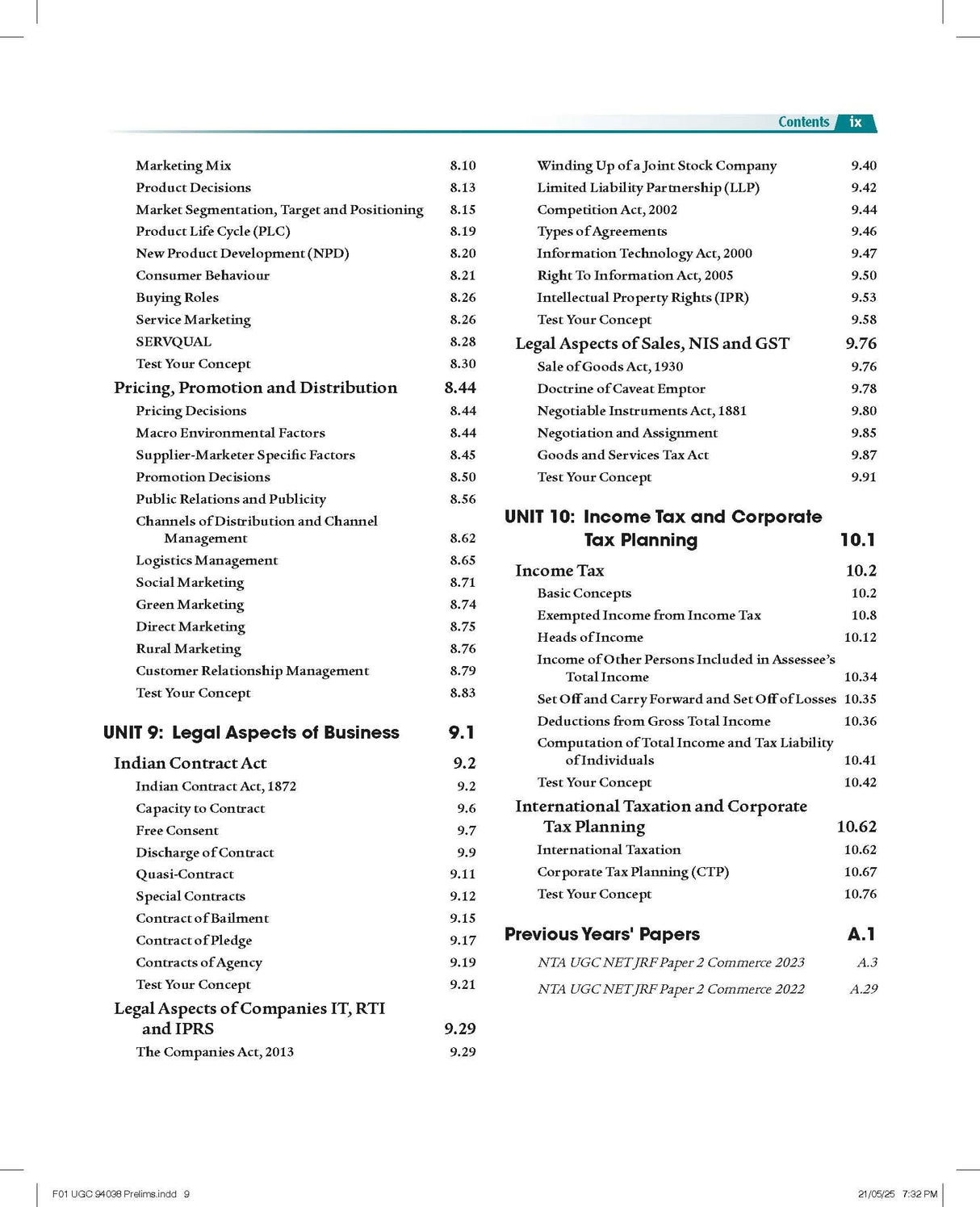 Pearson NTA UGC NET/SET/JRF Paper -II Commerce 2025 | Solved Paper Aug '24 & June'25 | FY 25-26 Tax slab | Chapterwise Practice Questions - Retail Maharaj