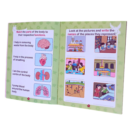 Combo of Two Activity Books-English and General Awareness – for 7+yrs old children. Visually Attractive Pages and Interesting activities for kids - Retail Maharaj