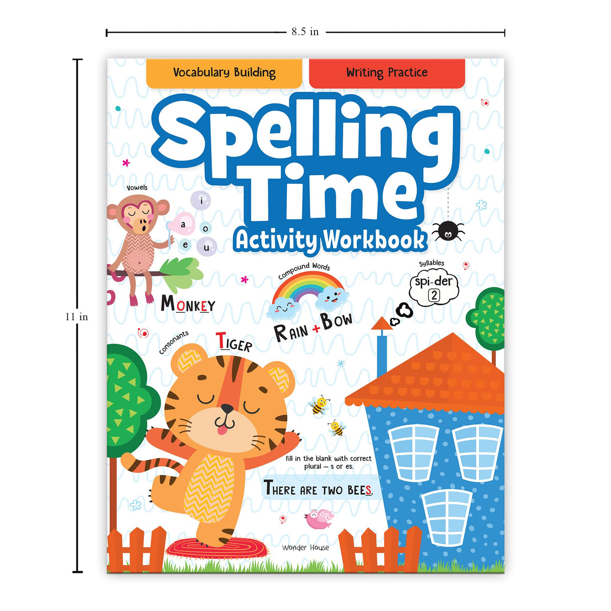 Spelling Time- Activitiy Workbook for Kids (Ages 6-8) I Vocublary Building I Writing Practice I Screen Free time of 2.5 hours - Retail Maharaj