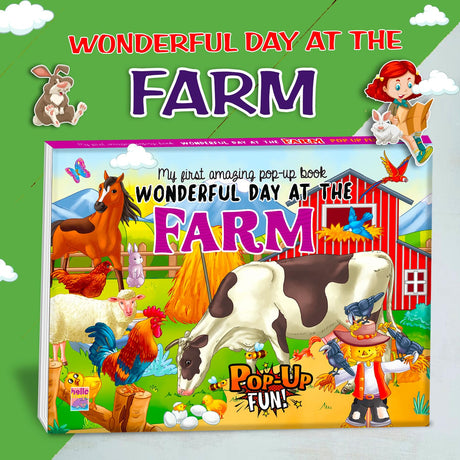 My First Amazing Pop up story Book Wonderful Day in the Farm with Bestime Fun and Colorful for Kids, Children and Toddlers - Ages 2+ Years - Retail Maharaj
