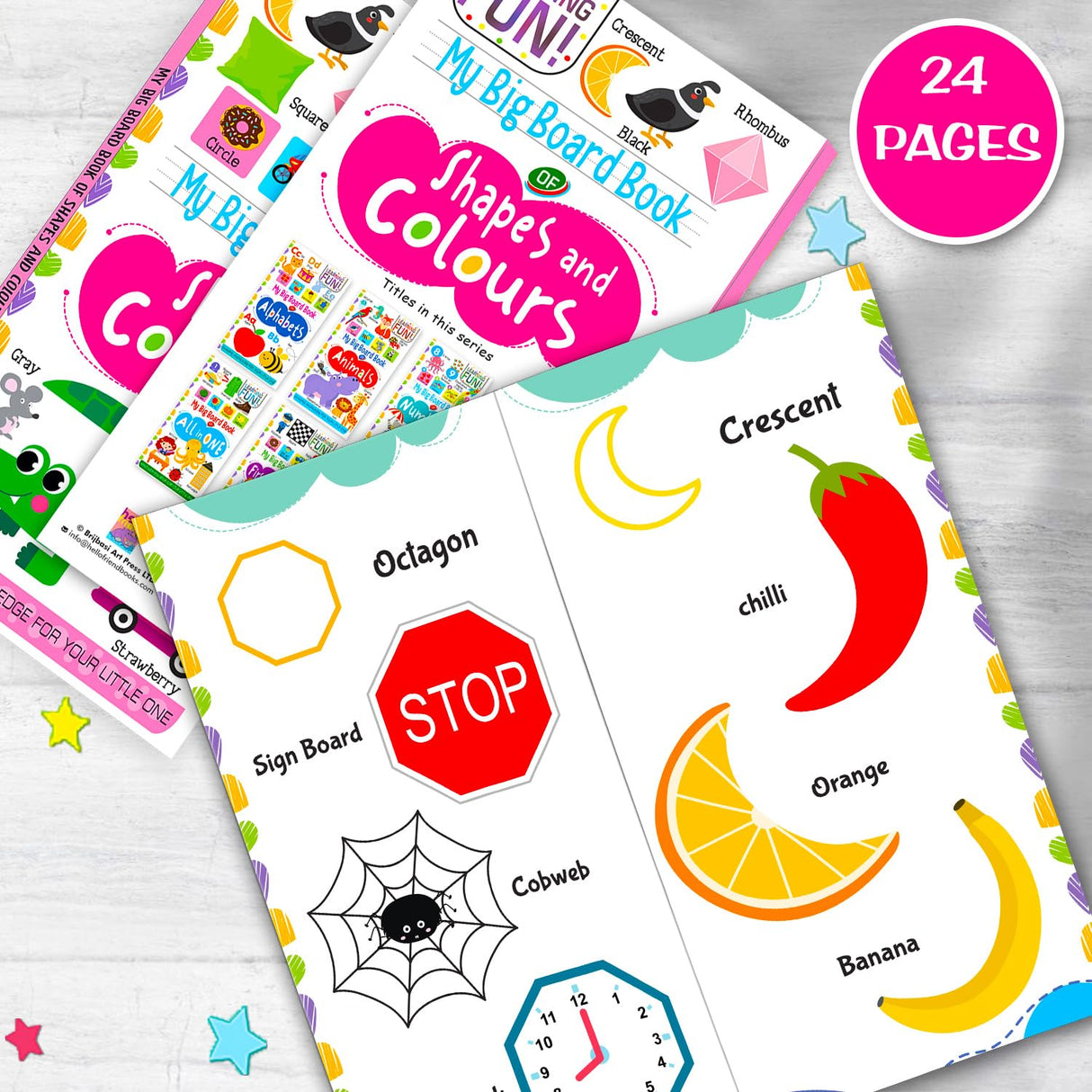 Hello Friend Books My Big Board Book of Shapes and Colours : Simple and Vibrant Illustrations to Increase the Knowledge of Your Little One - Retail Maharaj
